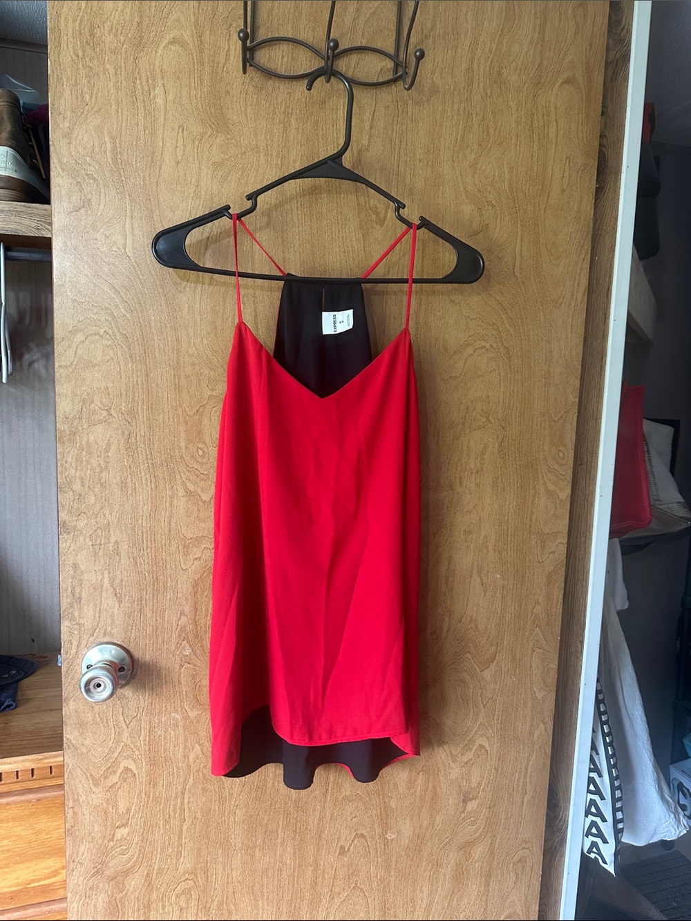 Express Red Spaghetti Strap Cami Top